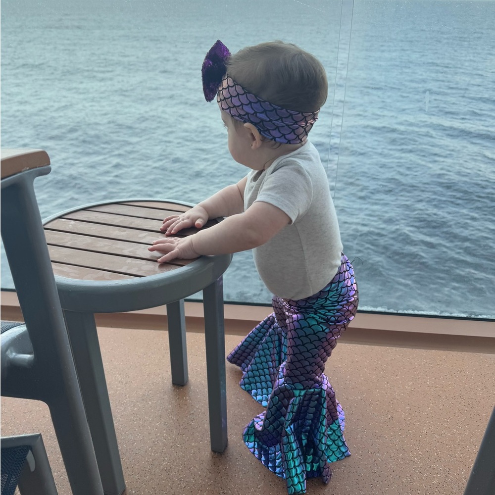 Purple and Blue Mermaid Baby Outfit